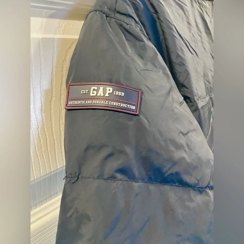 Gap Youth Boys Cold Control Coat Youth Sz 10 Navy Blue Puffer - No Hood